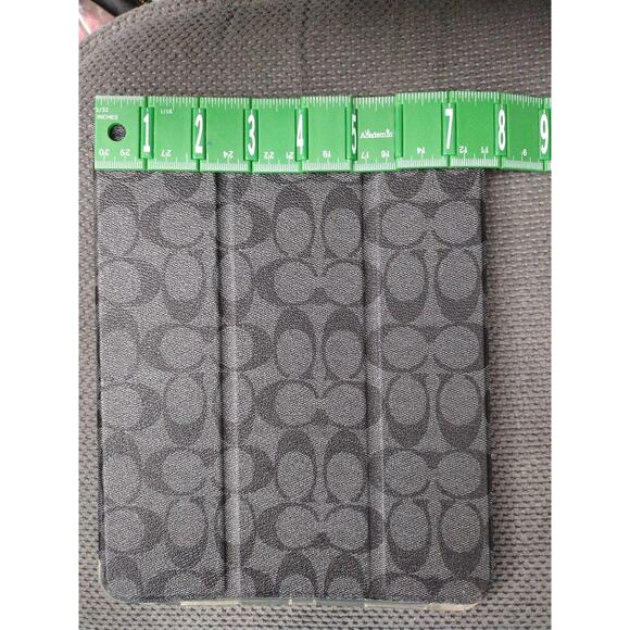 Tri-Fold Tablet Folio Case with Clear Back Stand, Stylus Slot, Black Gray - Picture 2 of 5